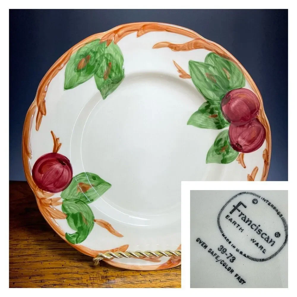 Franciscan Apple Salad Plate 7.5”‎ USA Vintage Luncheon Earthenware Oven